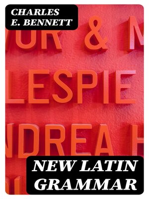cover image of New Latin Grammar
